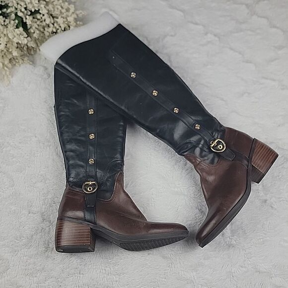 ‎LUCCA LANE MARELLA Two Toned Riding Boots [SIZE 7] - Picture 7 of 8